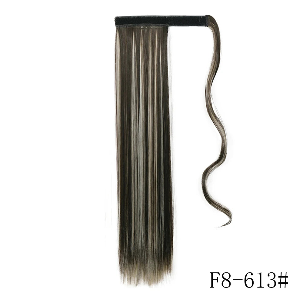 LISI GIRL Long Straight Ponytail Wrap Around Clip in Hair Extension Nitoo Store