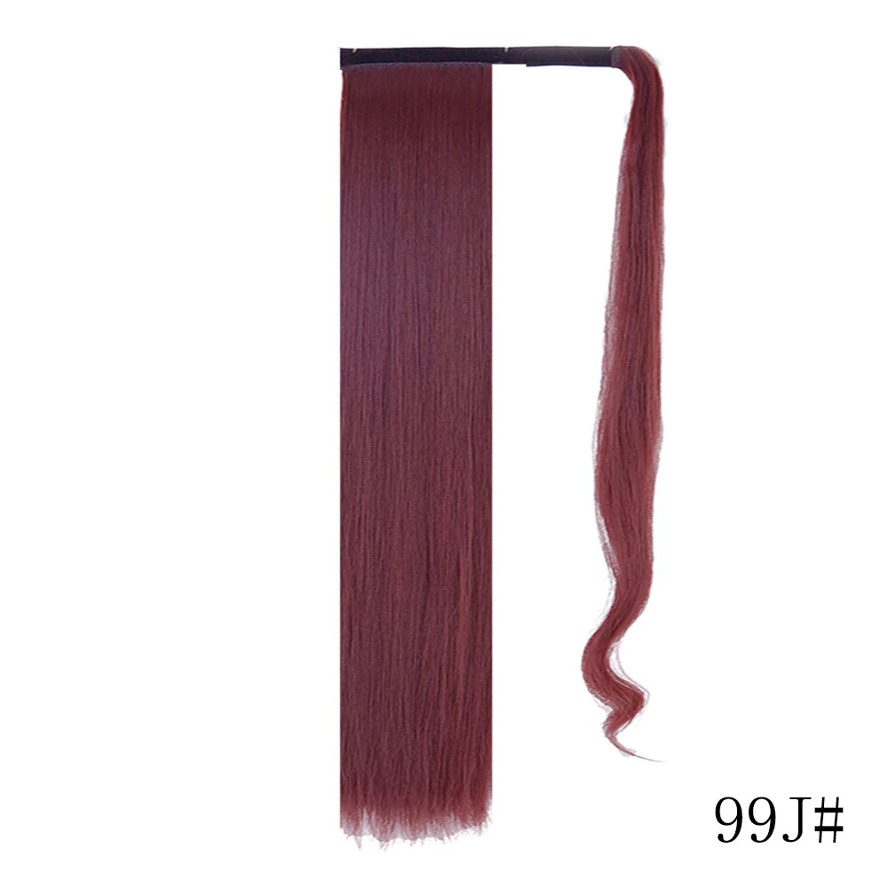 LISI GIRL Long Straight Ponytail Wrap Around Clip in Hair Extension Nitoo Store