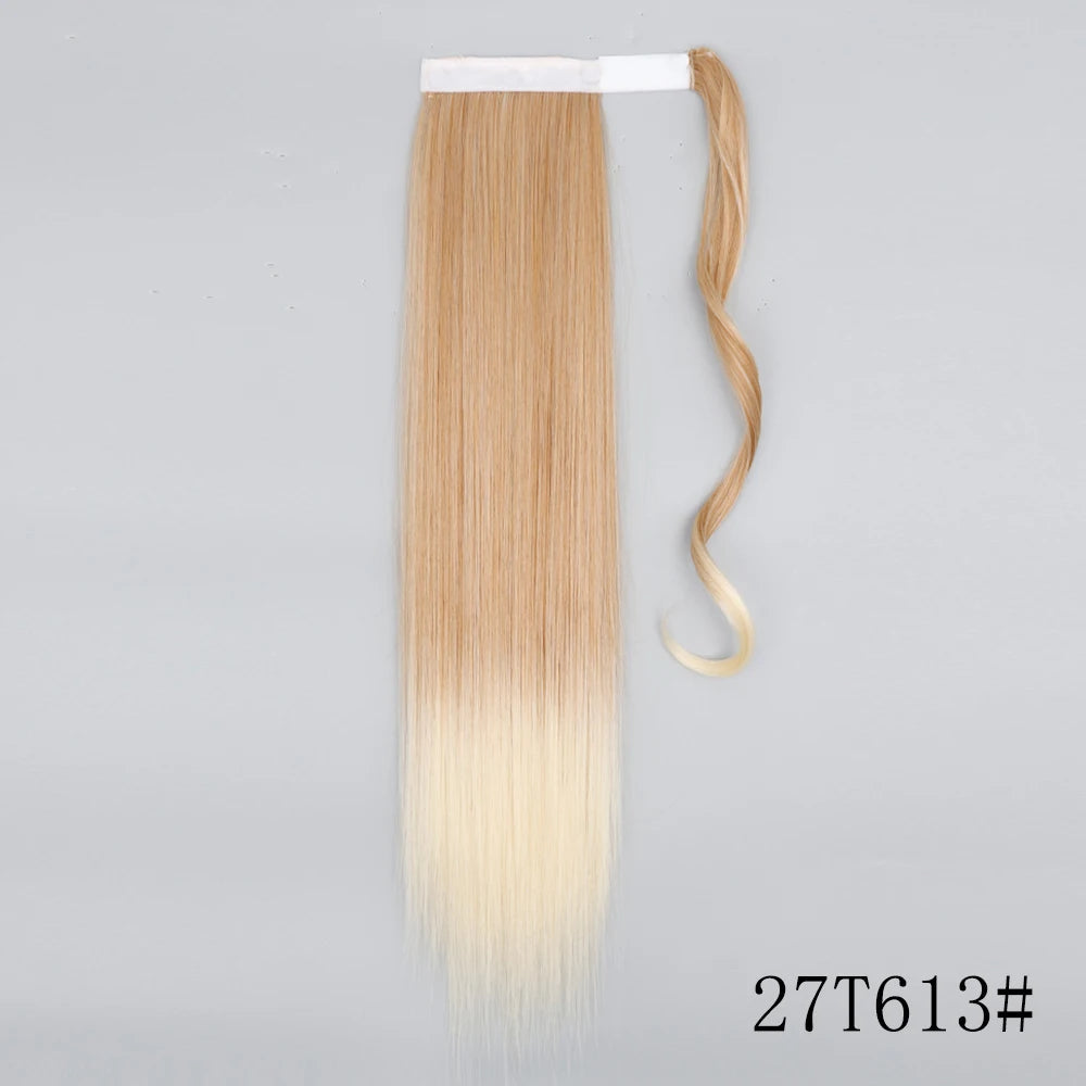LISI GIRL Long Straight Ponytail Wrap Around Clip in Hair Extension Nitoo Store