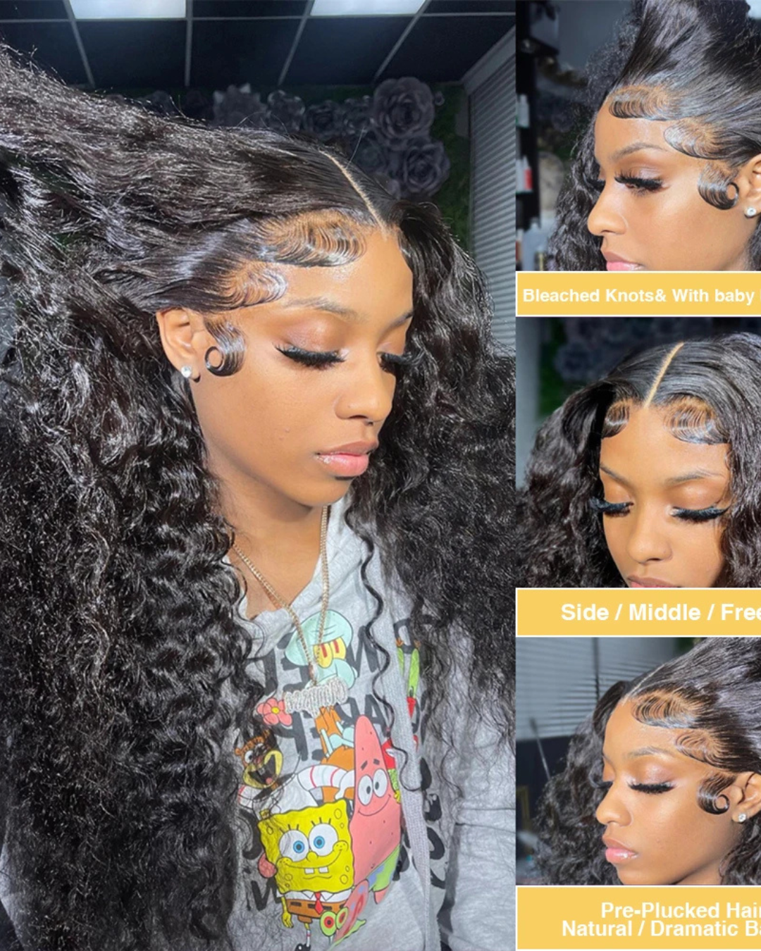 Deep Wave Frontal Wig 13x4/13x6 Curly Lace Front Human Hair Nitoostore