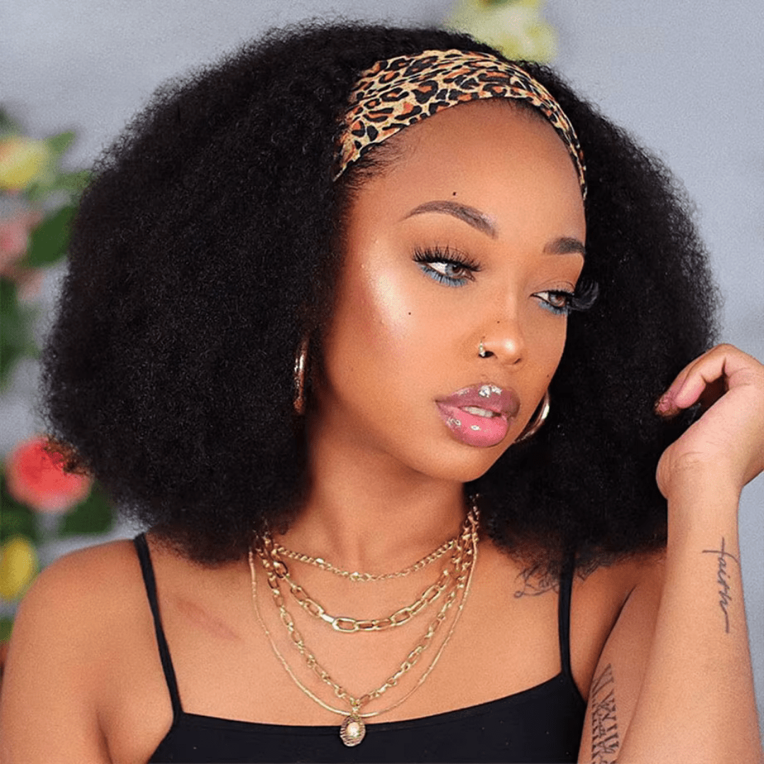 Afro Kinky Curly Headband Wig - Nitoo Store
