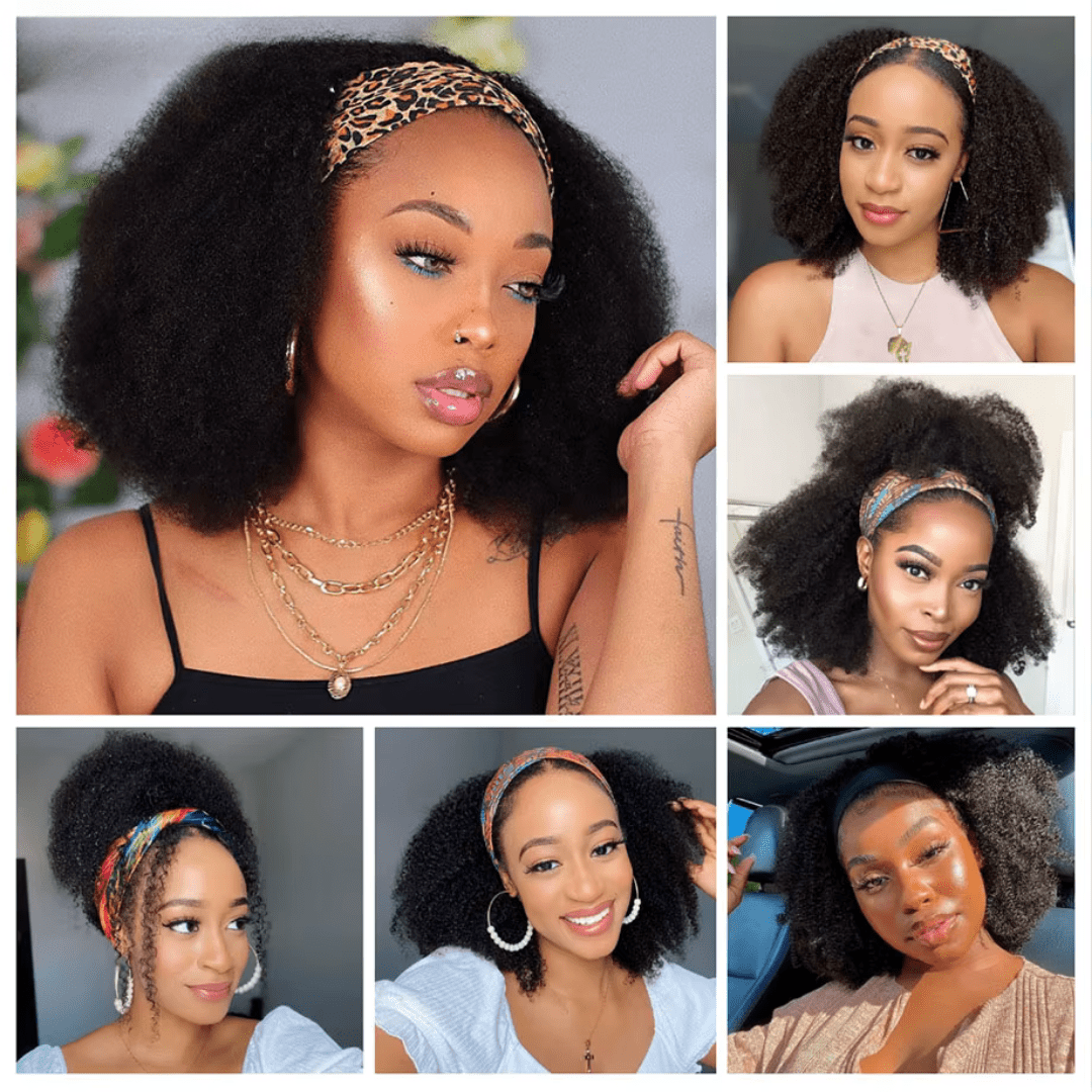 Afro Kinky Curly Headband Wig - Nitoo Store