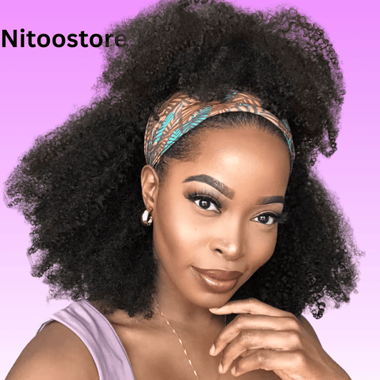 Afro Kinky Curly Headband Wig - Nitoo Store