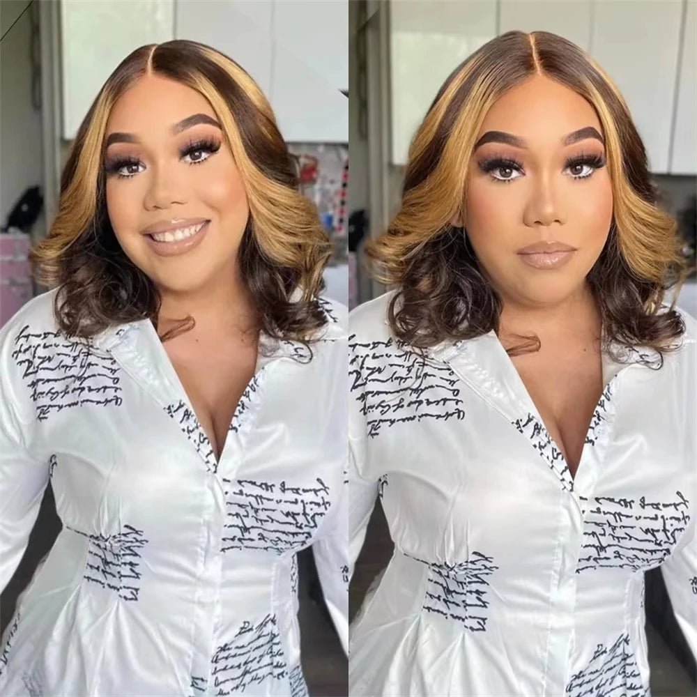 Body Wave 4/27 Ombre Blonde Short Bob Wig - Nitoo Store