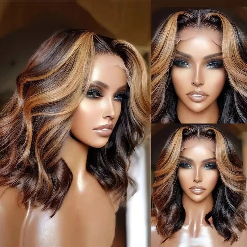 Body Wave 4/27 Ombre Blonde Short Bob Wig - Nitoo Store
