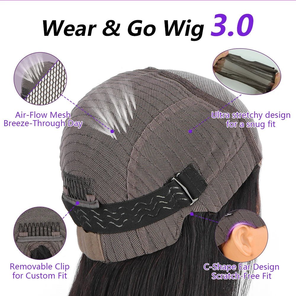 Body Wave Wig Glueless 5x5 Lace. - Nitoo Store
