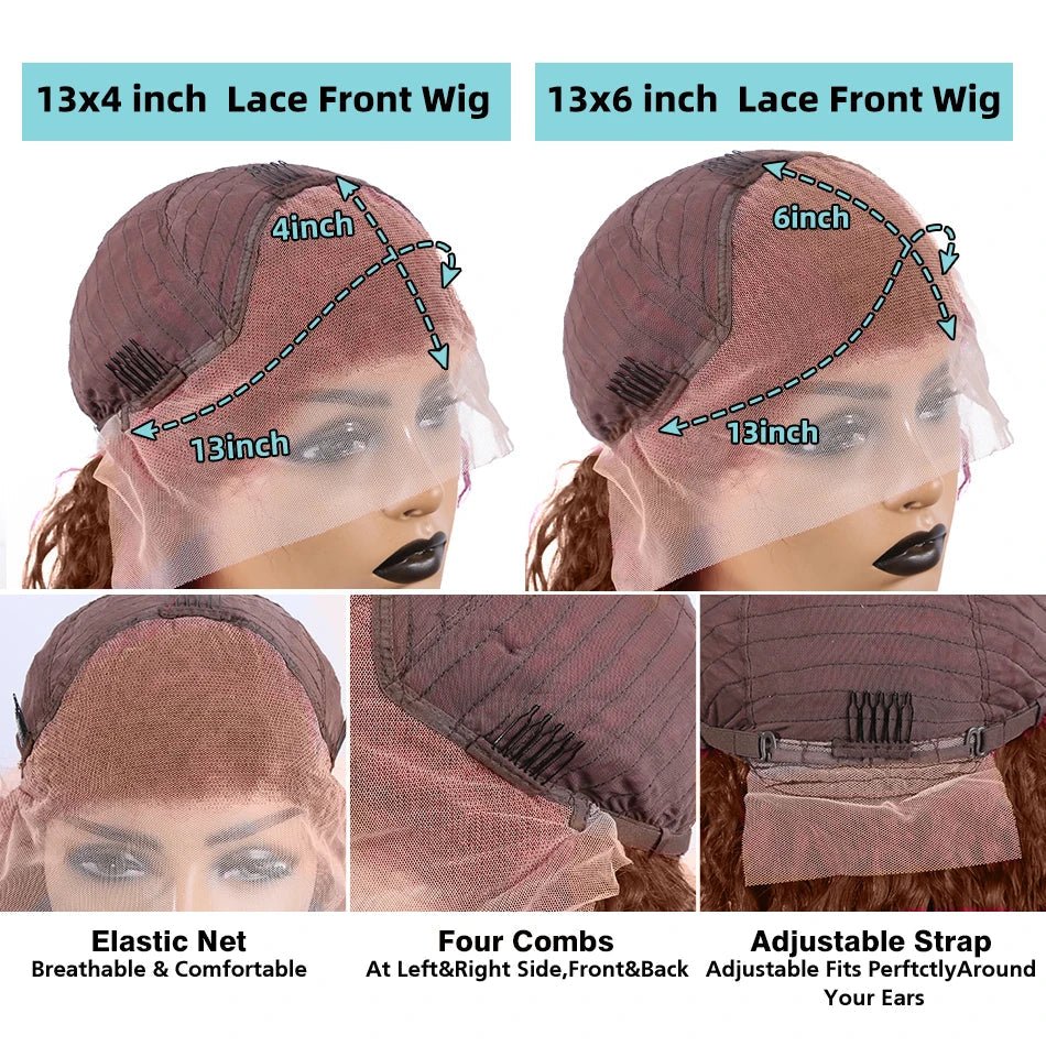 chocolate Brown Body Wave Lace Front. - Nitoo Store