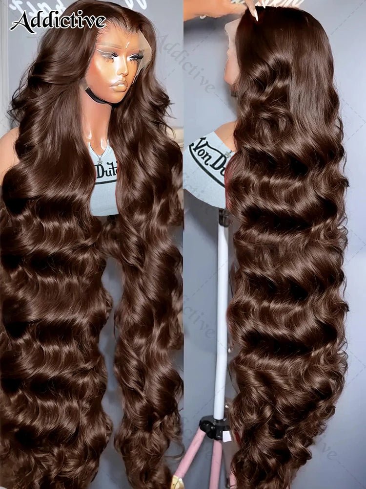 chocolate Brown Body Wave Lace Front. - Nitoo Store