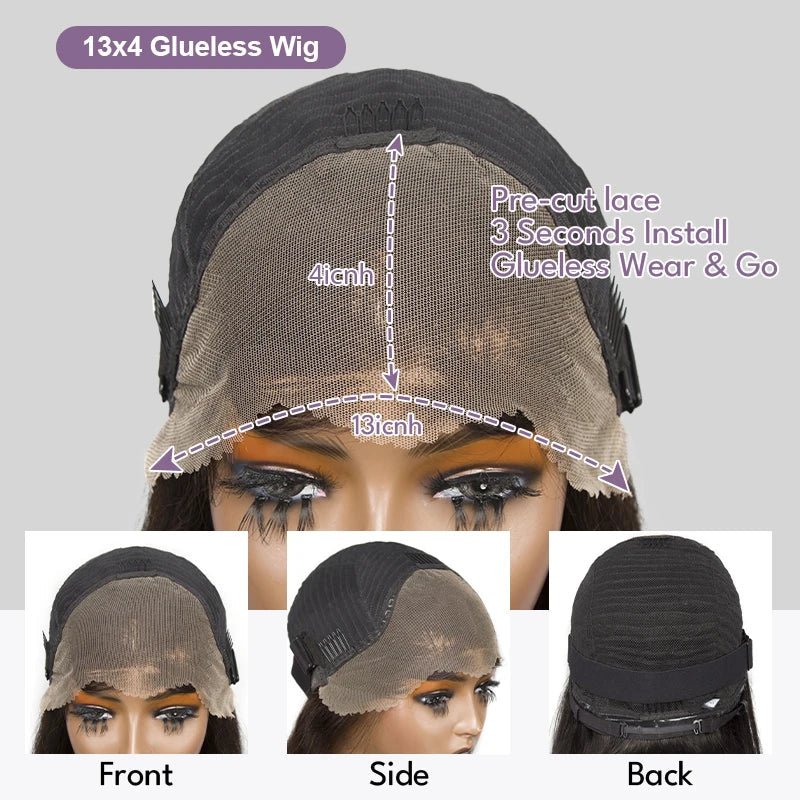 Curly Wave Bob Wig 13x4 Lace Front Human Hair - Nitoo Store