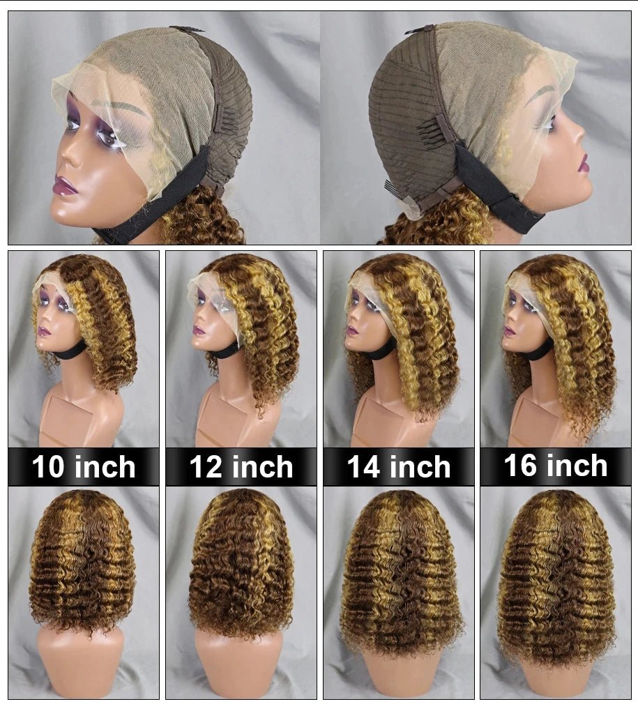 Highlight Color Short Bob Wig 13x4 - Nitoo Store