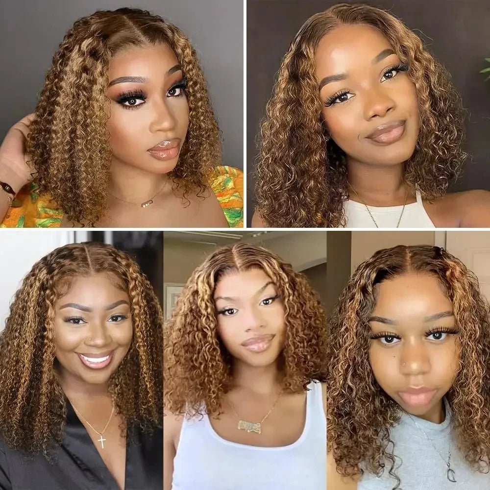 Highlight Color Short Bob Wig 13x4 - Nitoo Store