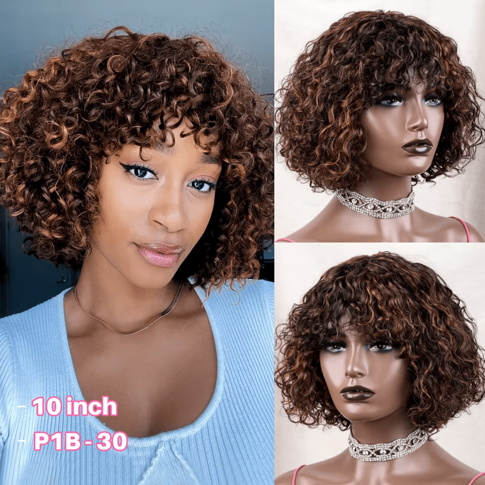 Jerry Curly Short Pixie Bob Cut - Nitoo Store