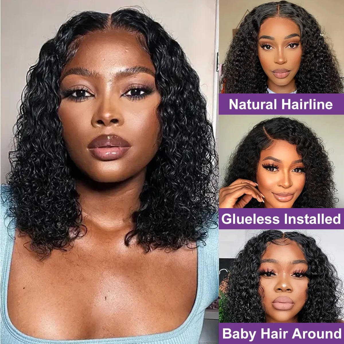 No Glue Deep Wave Lace Frontal Wig 13x4 - Nitoo Store