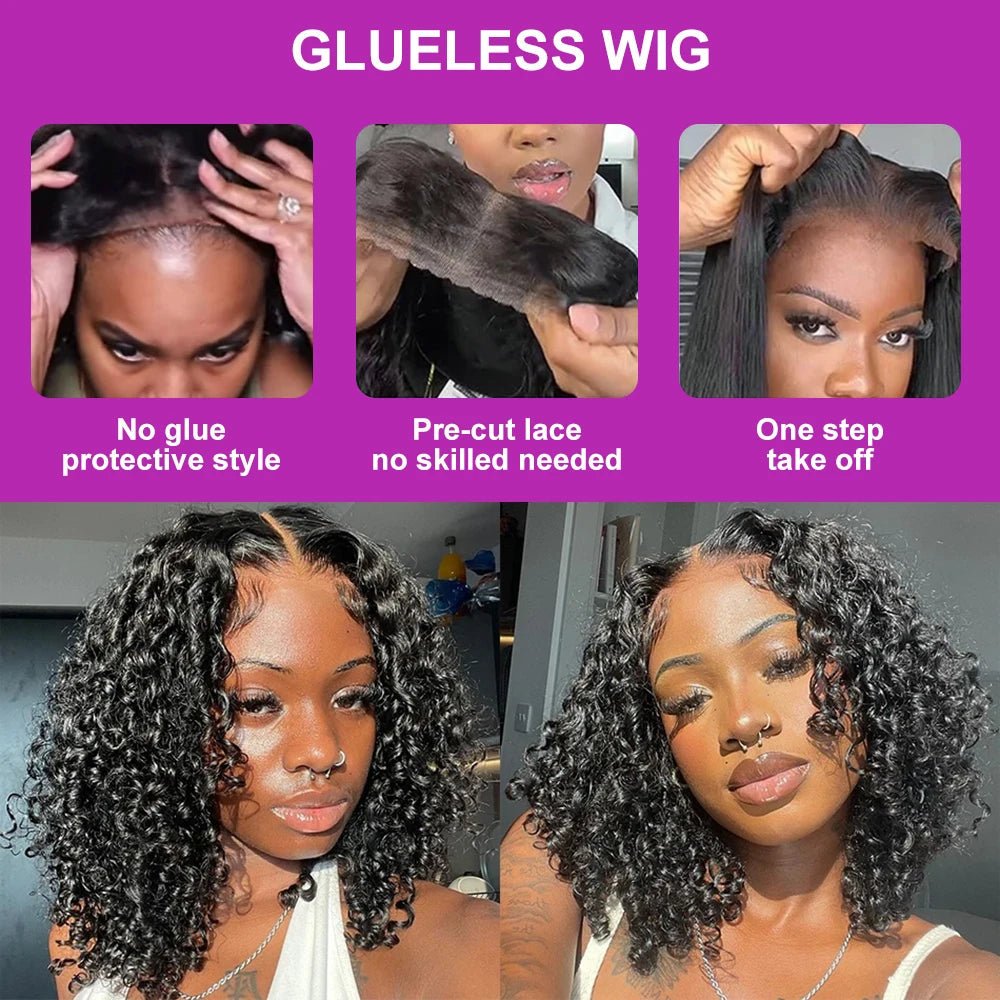 No Glue Deep Wave Lace Frontal Wig 13x4 - Nitoo Store