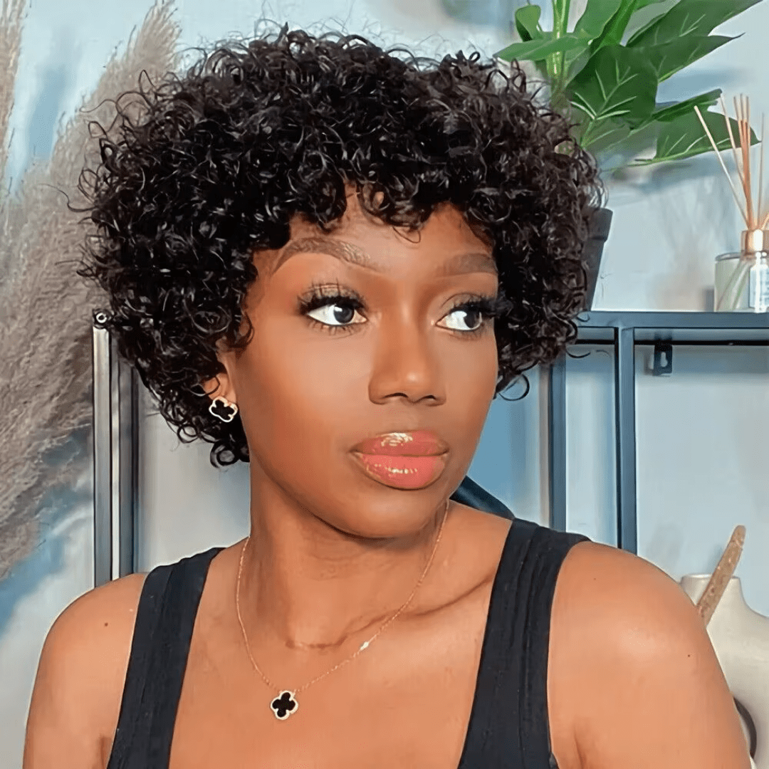 Short Pixie Afro Kinky Curly Wig - Nitoo Store