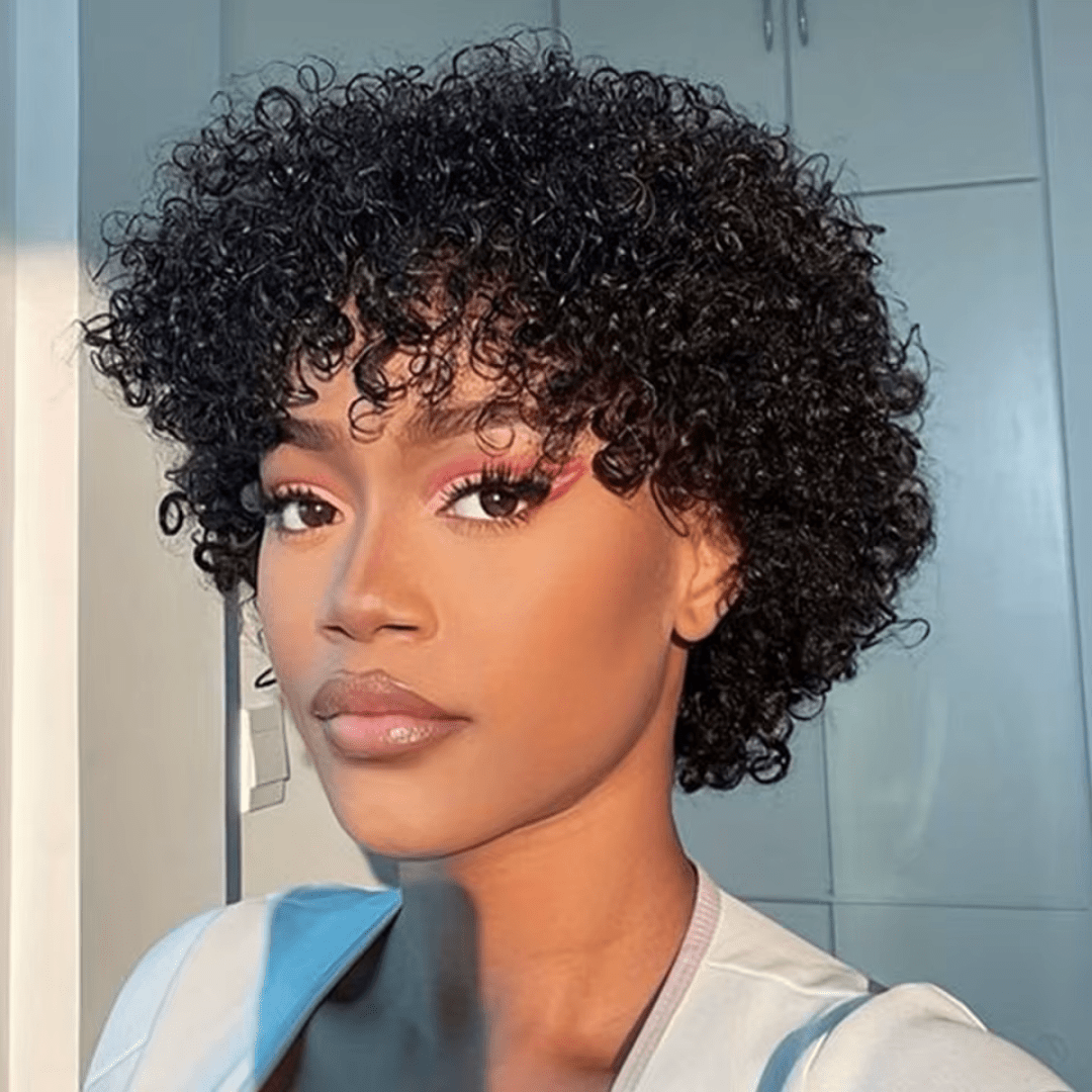Short Pixie Afro Kinky Curly Wig - Nitoo Store