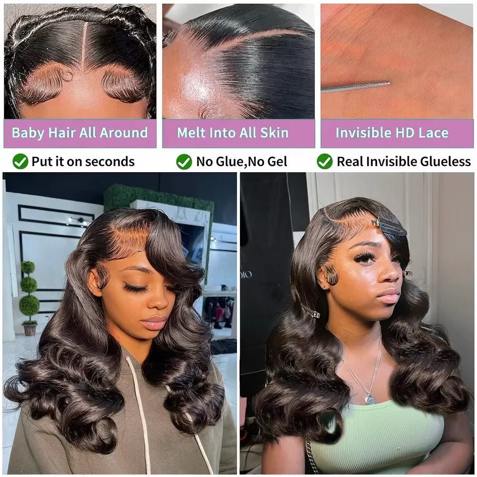 VoluLuxe™ 250% Density Body Wave Bob Wig, Glueless Human Hair Perfection - Nitoo Store