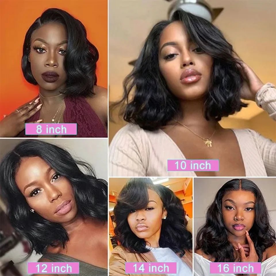 VoluLuxe™ 250% Density Body Wave Bob Wig, Glueless Human Hair Perfection - Nitoo Store