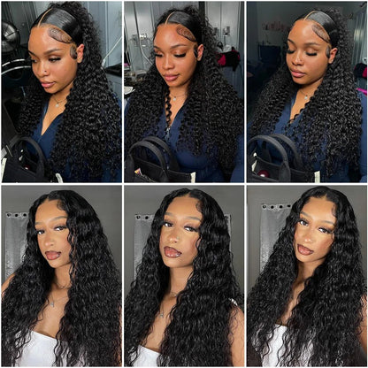 100% Human Hair 13x6 HD Deep Wave Lace Frontal - Nitoo Store