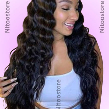 100% Virgin Human Hair Bundles, Natural Black. - Nitoo Store