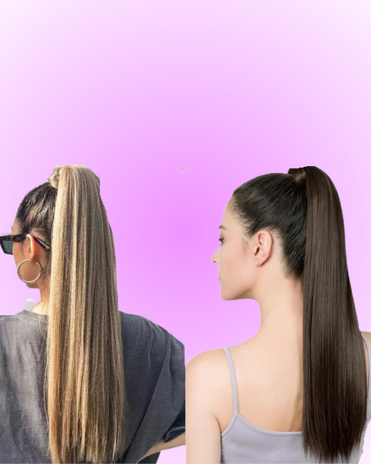 LISI GIRL Long Straight Ponytail Wrap Around Clip in Hair Extension Nitoo Store