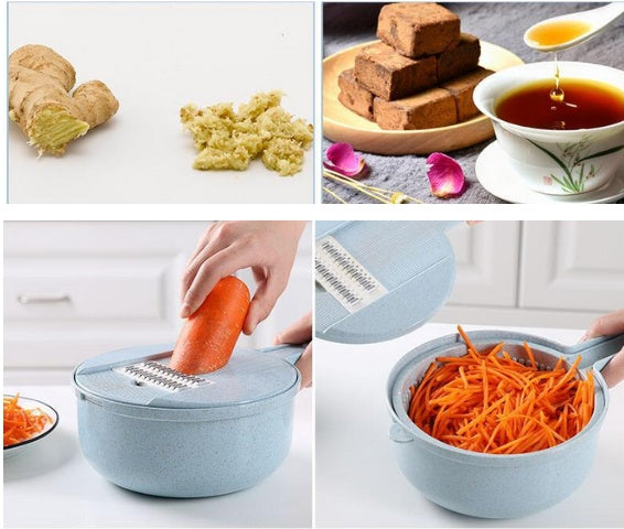 8 In 1 Mandoline Slicer Vegetable Slicer Potato Peeler Carrot Onion Grater With Strainer Vegetable Cutter Kitchen Accessories My Store