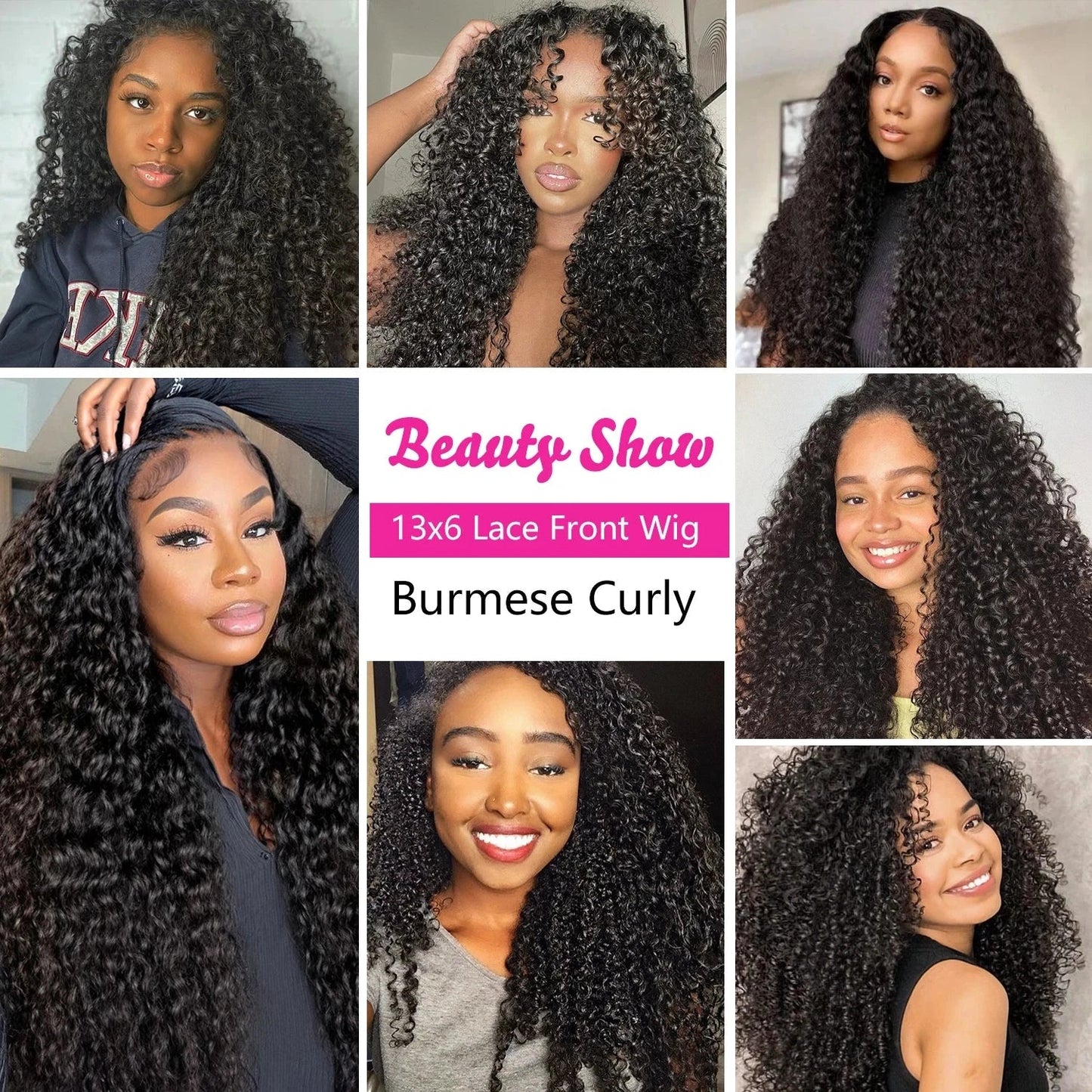 13x4 & 13x6 Full Frontal Burmese Curly Wig - Nitoo Store