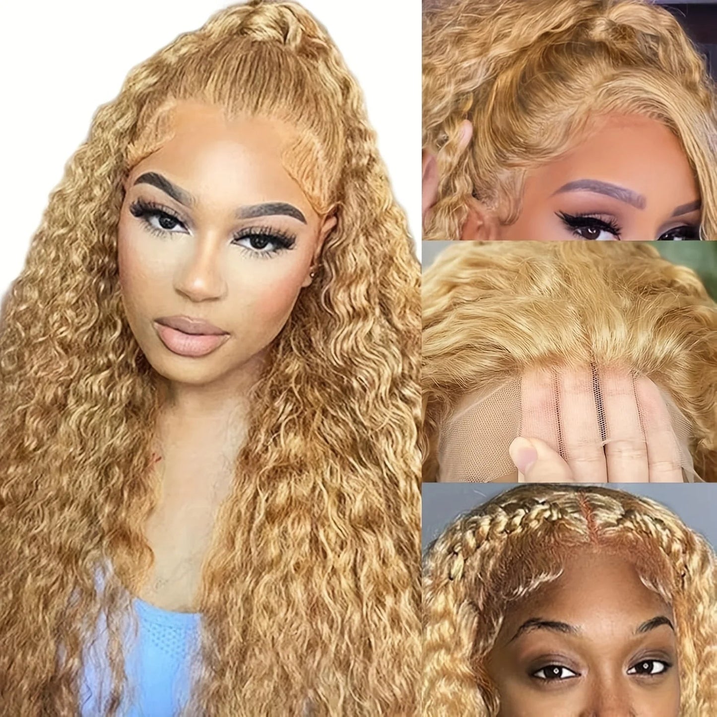 200% Density 27 Honey Blonde Human Hair - Nitoo Store
