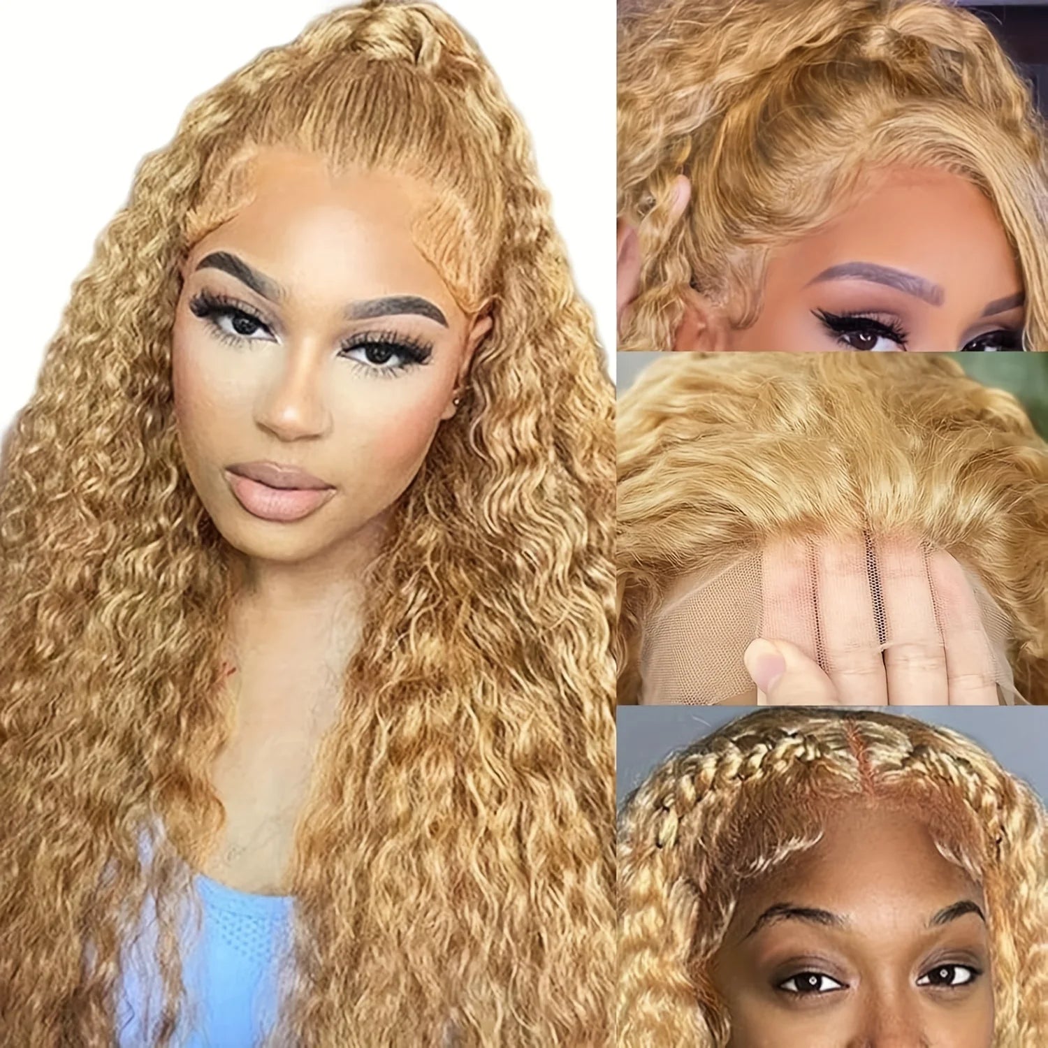 200% Density 27 Honey Blonde Human Hair - Nitoo Store
