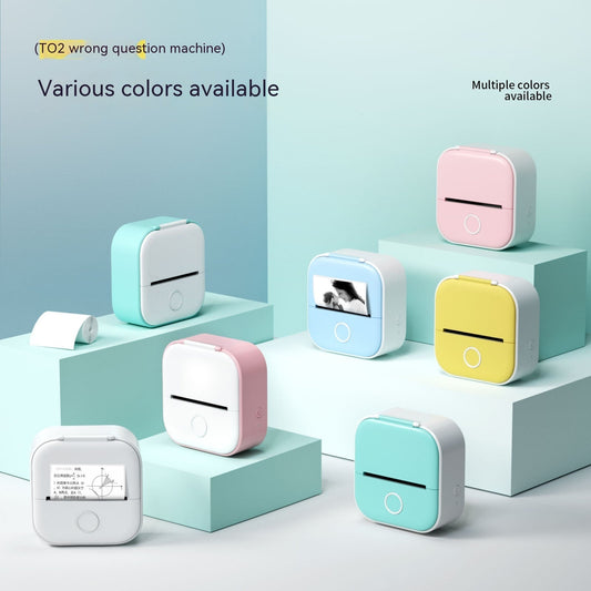 Portable Mini Thermal Label Printer Home Photo Printer Student Wrong Question Printer Bluetooth-compatible Mini Label Printer Price Tag My Store