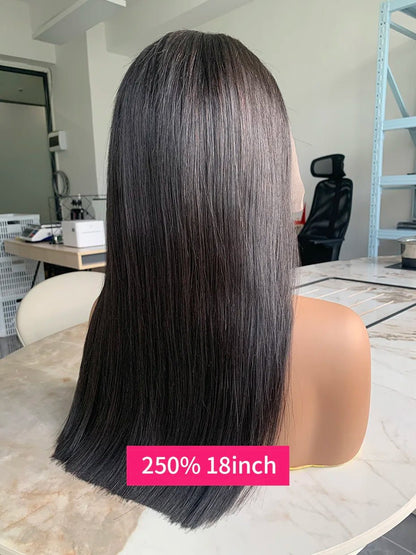 250 Density 100 Human Hair Lace Frontal Wigs - Nitoo Store