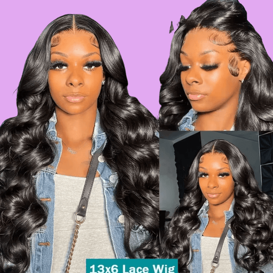 250% Density Body Wave Lace Frontal Human Hair Wig - Nitoo Store