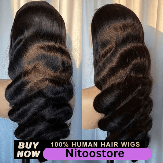 250% Density Body Wave Lace Frontal Human Hair Wig - Nitoo Store