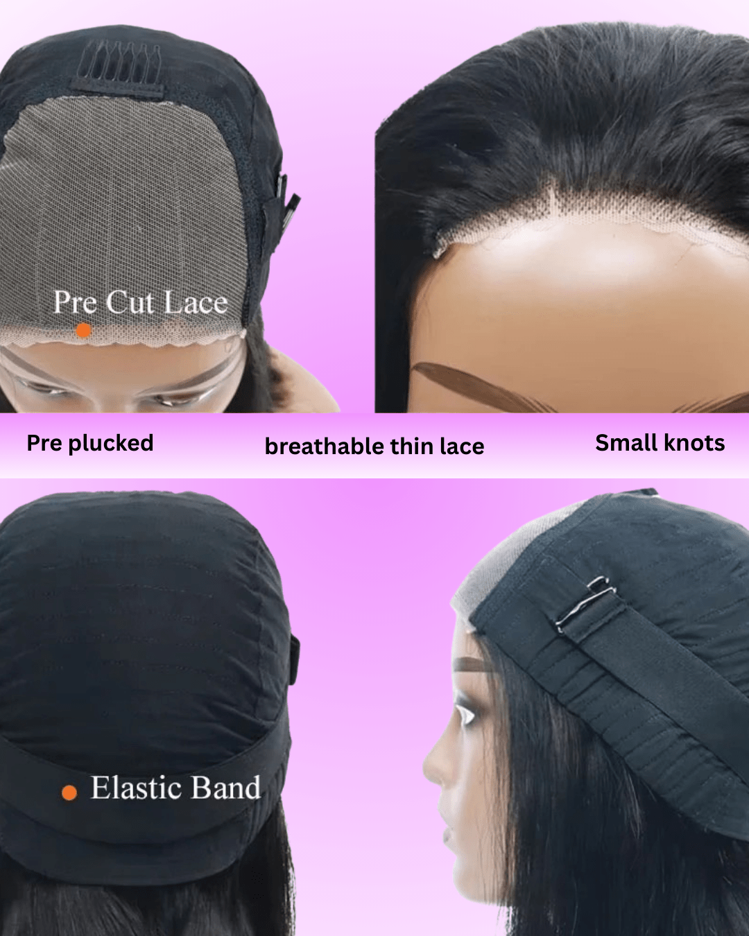 250% Density Straight Wear & Go Bob Wig, 100% Human Hair - Nitoo Store