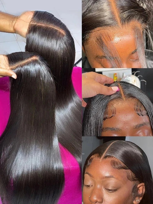 40–50 Inch Bone Straight Lace Front Wig - Nitoo Store
