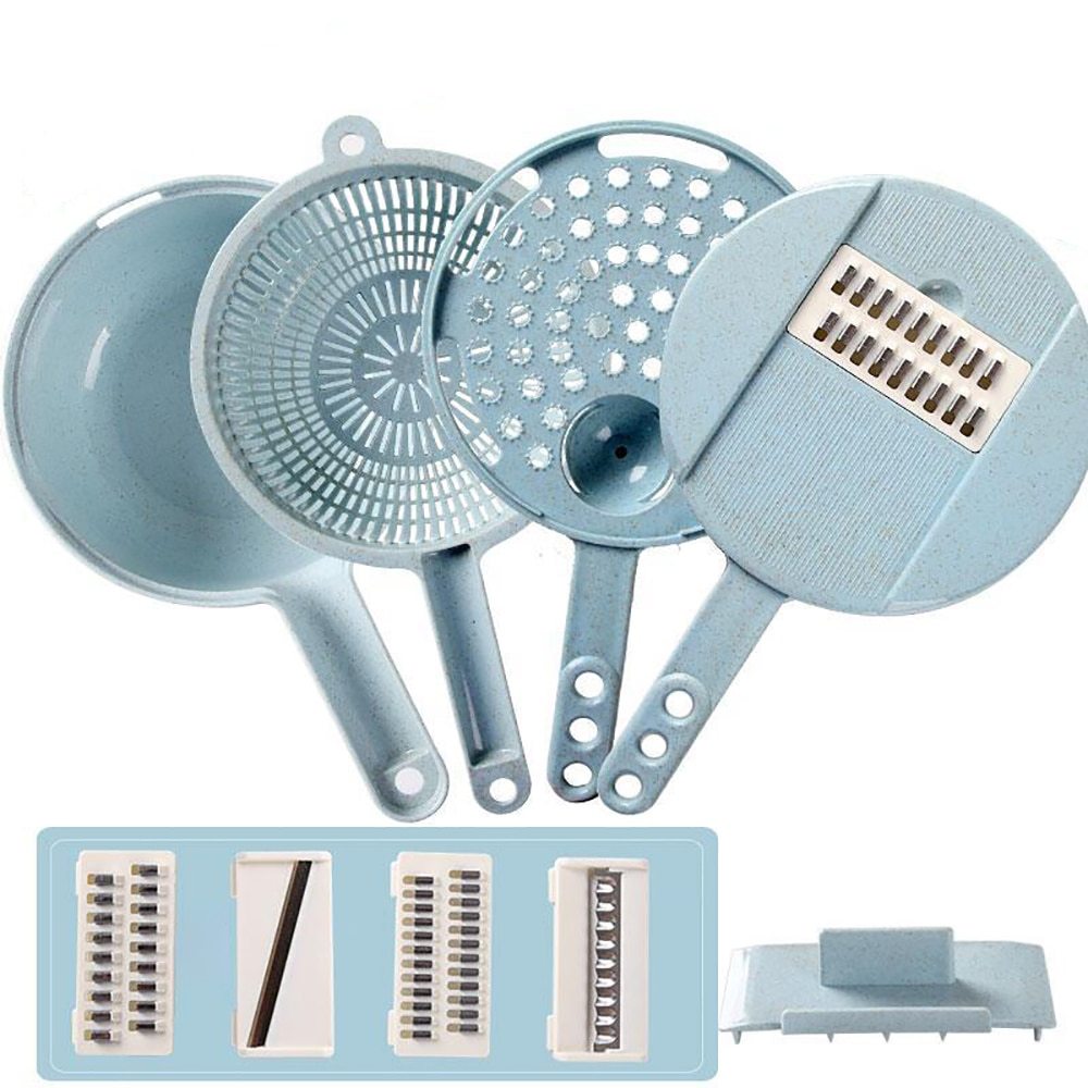 8 In 1 Mandoline Slicer Vegetable Slicer Potato Peeler Carrot Onion Grater With Strainer Vegetable Cutter Kitchen Accessories My Store