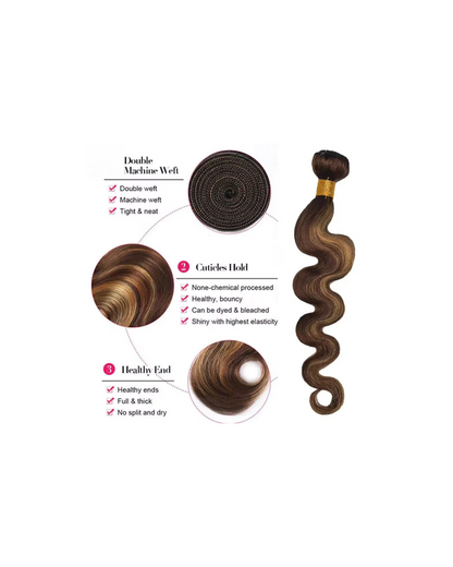 30–32 Inch Highlight Body Wave Hair Bundles Nitoo Store