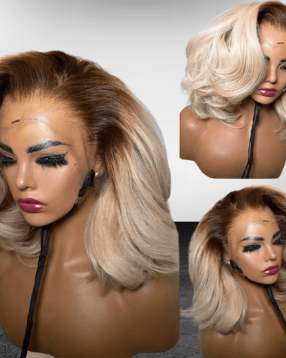 4/613 Blonde Short Bob Human Hair Wig - Nitoo Store