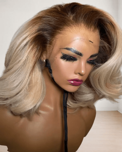 4/613 Blonde Short Bob Human Hair Wig - Nitoo Store