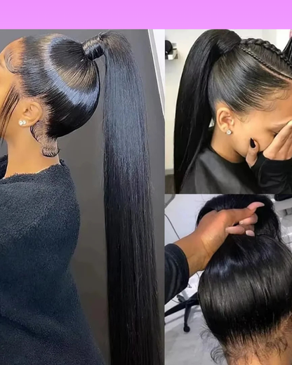 40” Bone Straight 360 Full Lace Human Hair Wig Nitoo Store