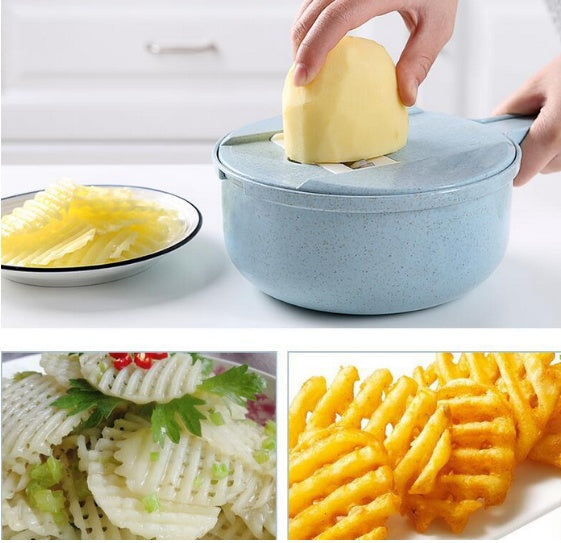 8 In 1 Mandoline Slicer Vegetable Slicer Potato Peeler Carrot Onion Grater With Strainer Vegetable Cutter Kitchen Accessories My Store