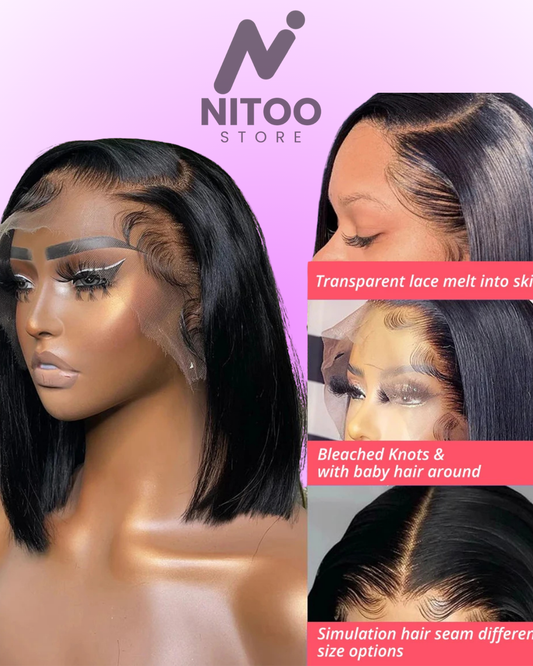 Straight Bob Lace Front Wig. Nitoo Store