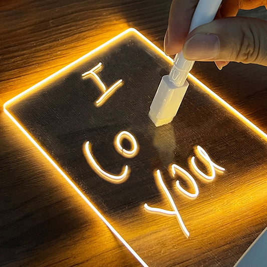 Creative Note Board Creative Led Night Light USB Message Board Holiday Light With Pen Gift For Children Girlfriend Decoration Night Lamp My Store