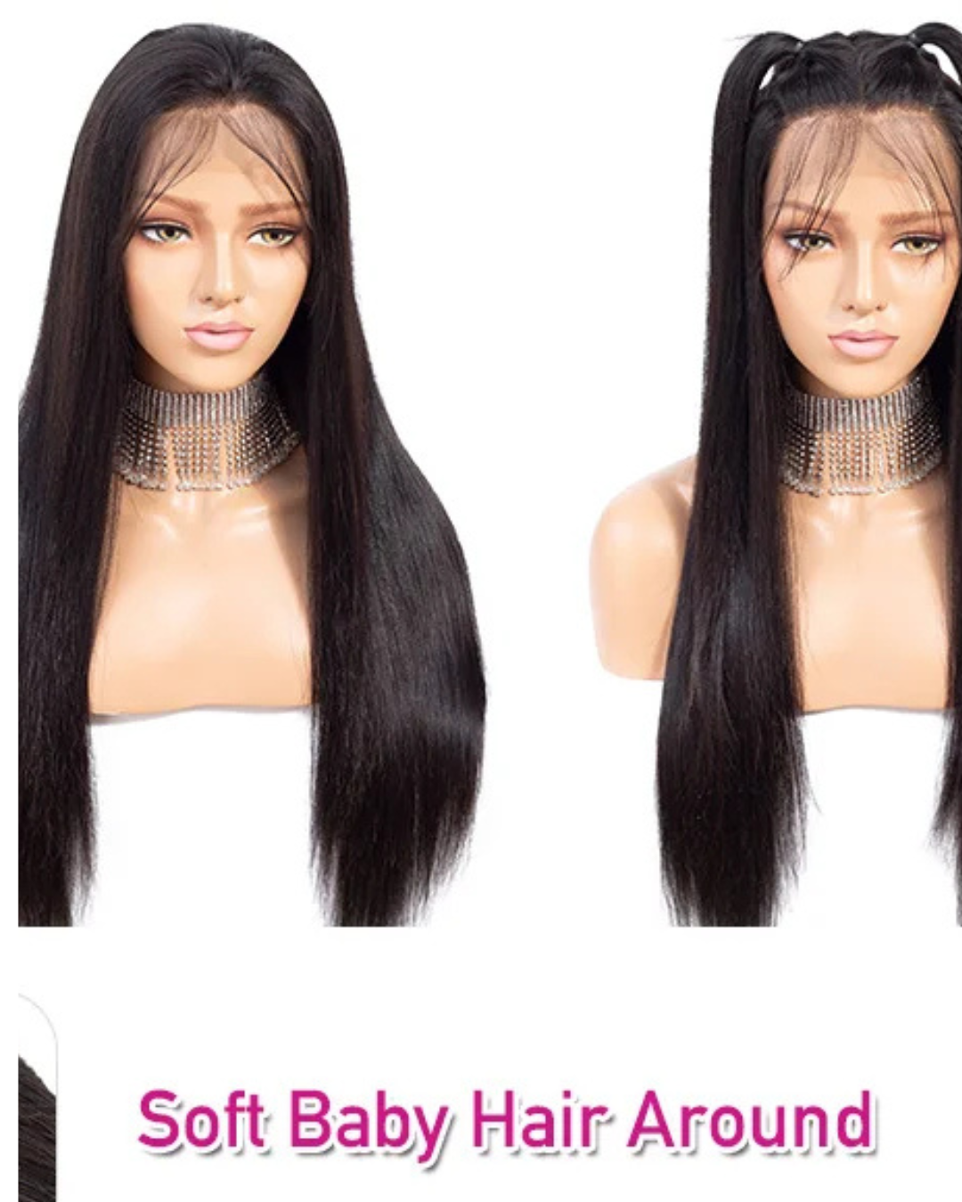 Natural Black 13x4/13x6 HD Transparent Lace Front Human Hair Wigs Pre Plucked 4x4 Nitoostore