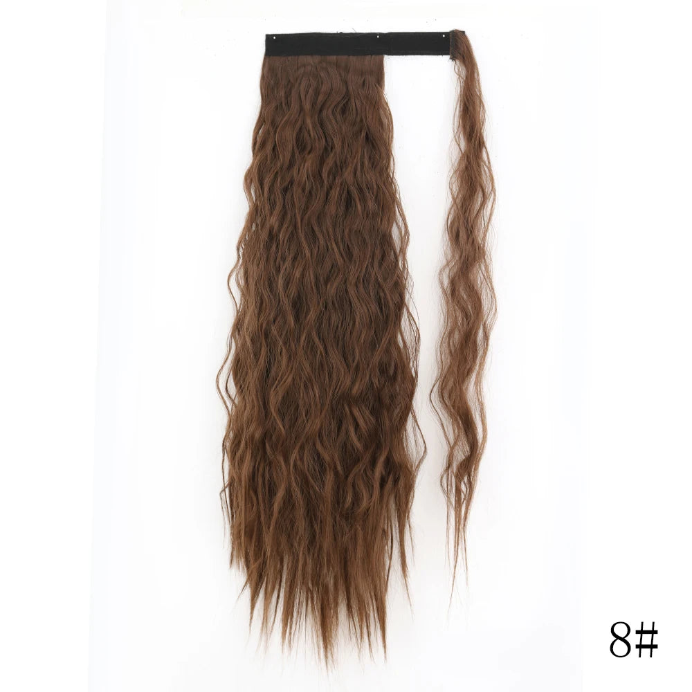 LISI GIRL Long Straight Ponytail Wrap Around Clip in Hair Extension Nitoo Store