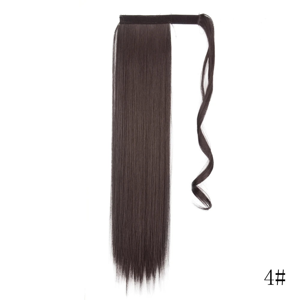 LISI GIRL Long Straight Ponytail Wrap Around Clip in Hair Extension Nitoo Store