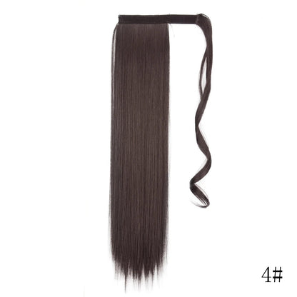 LISI GIRL Long Straight Ponytail Wrap Around Clip in Hair Extension Nitoo Store