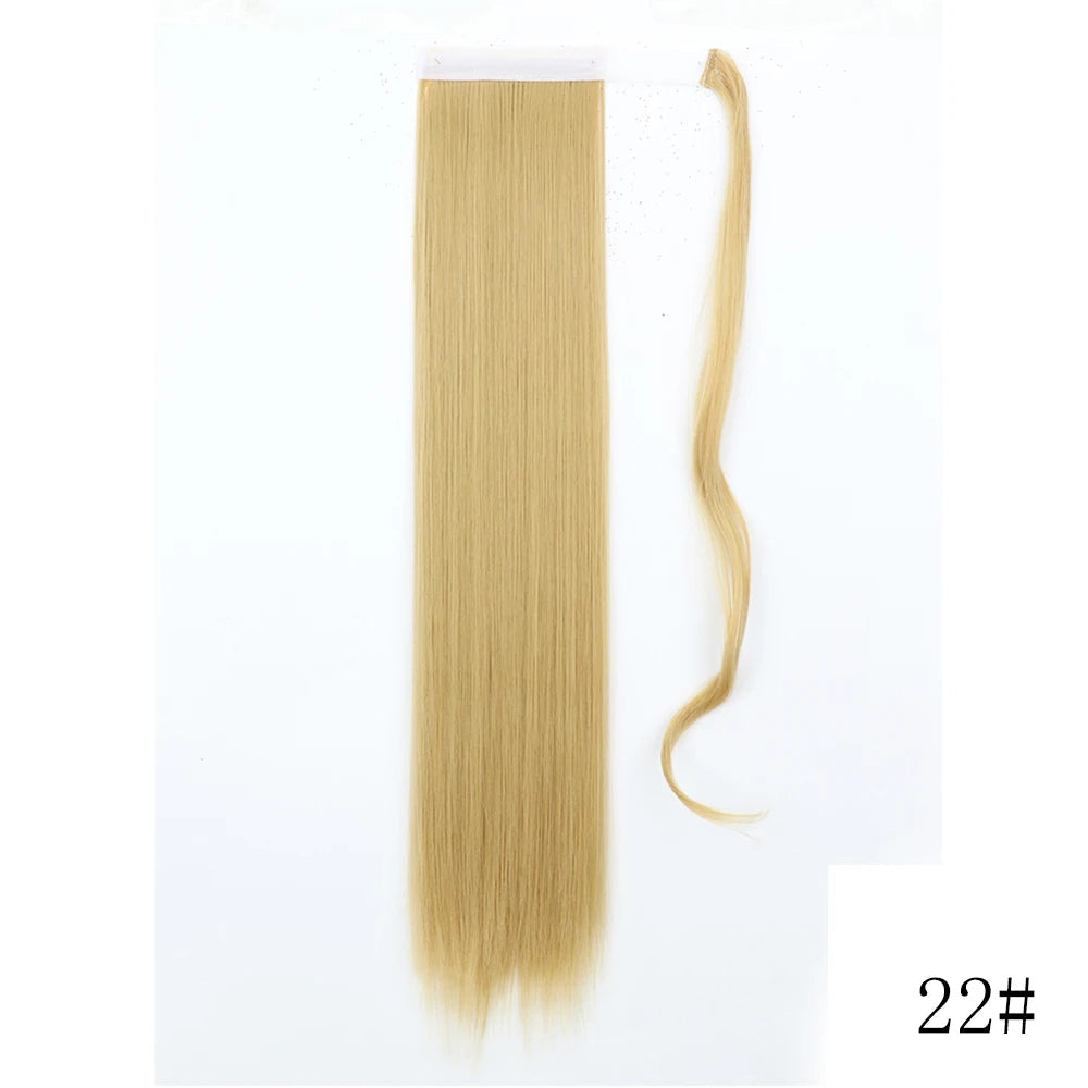 LISI GIRL Long Straight Ponytail Wrap Around Clip in Hair Extension Nitoo Store