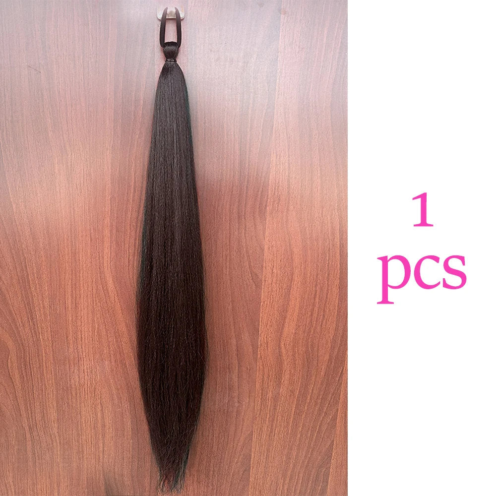 Synthetic Colorful Ponytail Extensions,2 Pcs Nitoo Store