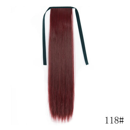 LISI GIRL Long Straight Ponytail Wrap Around Clip in Hair Extension Nitoo Store